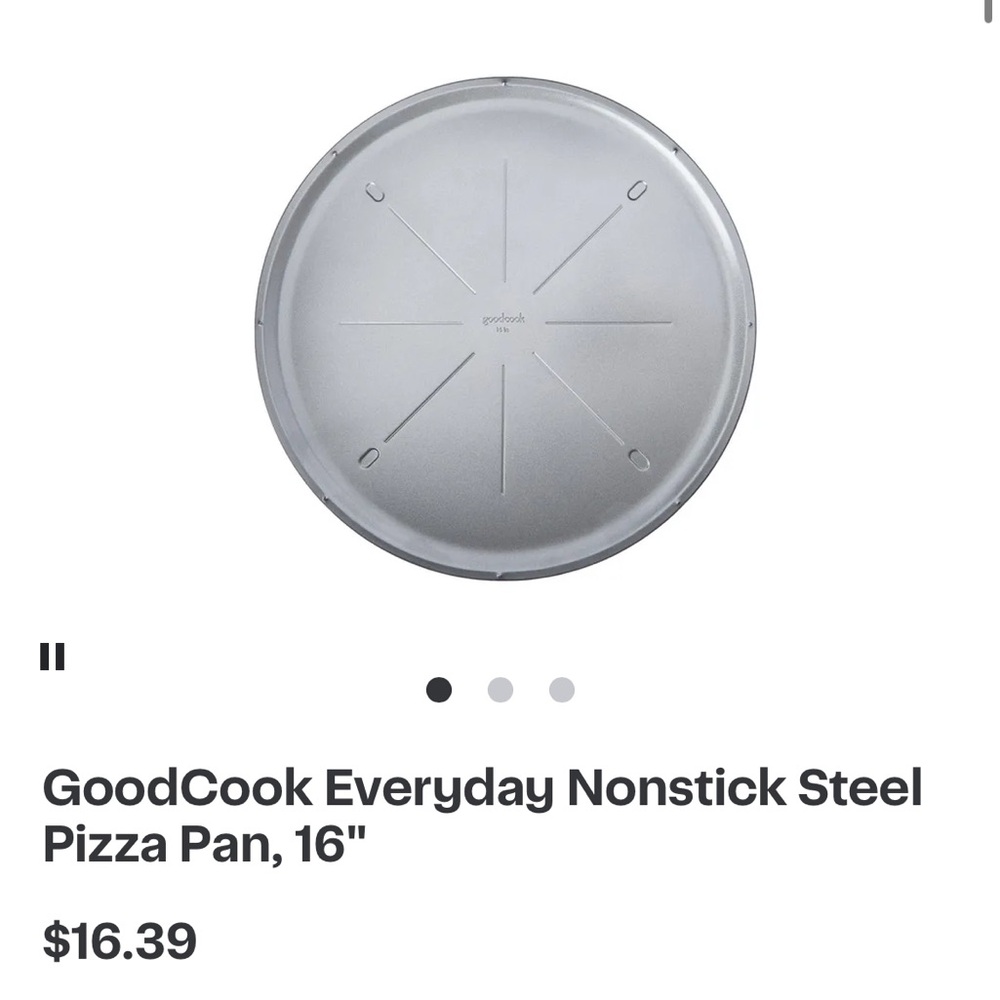 GoodCook 16” Nonstick Steel Pizza Pan